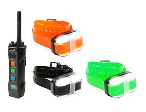 New Dogtra Edge Remote Dog Training System w 3 Shock Collars Black Orange Green