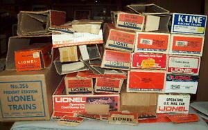 Lionel Trains Postwar MPC Empty Boxes Box Parts for Trains Accessories