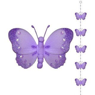 Purple Butterfly Garland String Mobile Decorations Butterflies Hanging Nylon N