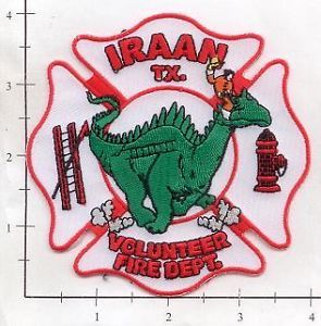 Texas Iraan TX Volunteer Fire Dept Patch