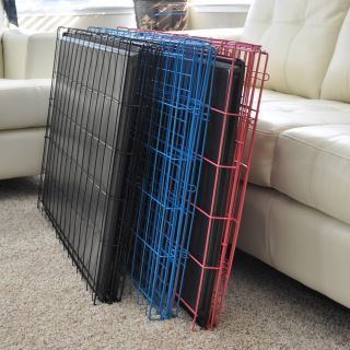 Foldable Suitcase Wire Metal Folding Pet Cage Crate Dog Cage Kennel