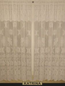 Ivory Lace Vintage Sheers 84"Window Curtains Valance Set Country Cottage Panels