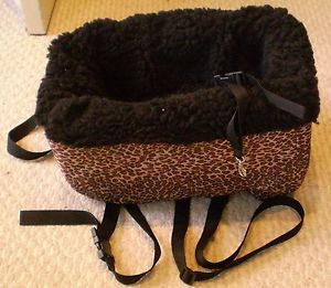 Original Snoozer Leopard Print Pet Luxury Dog Cat Car Safety Seat Carrier