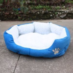 Warm Large Medium Small Soft Pet Dog Cat Indoor House Bed with Plush Mat Pad