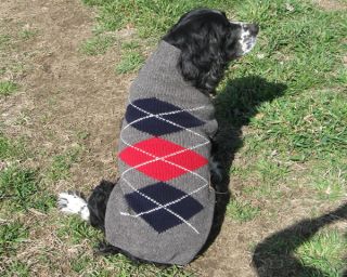 Chilly Dog WINTER100 Wool Coats Argyle Sweaters 3 Colors Pick