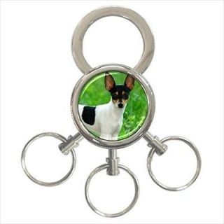 Toy Fox Terrier Dog Belt Buckle Money Clip or Key Chain II5005