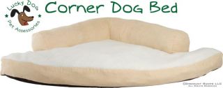 Tan Washable Large Pet Corner Dog Bed 44" Deluxe Cat Cushion Pillow LPb 13