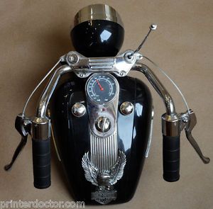 Harley Davidson Motorcycle Gas Tank Black Working Light Throttle Am FM Radio