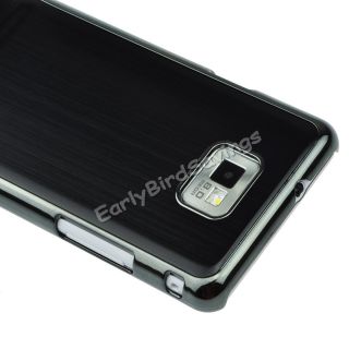 Black Brushed Metal Aluminum Hard Case for Samsung Galaxy S2 II i9100 I9108