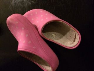 Crocs Classic Style Pink White Polka Dot Size 9