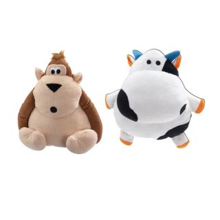 Grunter Animal Plush Dog Toy Toys Pillow Choose Monkey or Cow Squonker Chimp