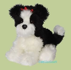 Douglas Plush Tingle Shih Tzu Stuffed Black White Puppy Dog Cuddle Toy New