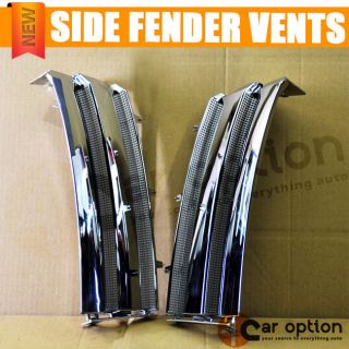 Land Range Rover 03 10 Chrome Front Side Fender Vents Silver Grill Grille