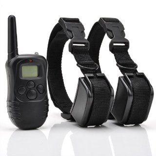 Excelvan Remote Control Dog Training Shock Collar for 2 Dogs with 100LV of Shock