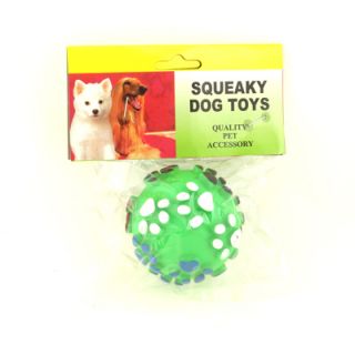 Colorful Voiced Sound Embossed Pet Dog Cat Toy Ball Talking Rubber Training Bell