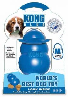 Kong Blue Rubber Treat Dispenser 25 Stronger Than Classic Worlds Best Dog Toy