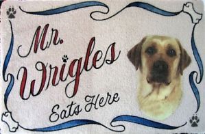 Yellow Labrador Dog Door Mat Personalized Pets
