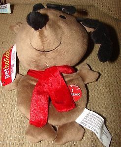 Toy Shoppe Pet Holiday Plush Christmas Dog Chew Ring Toy Santa Reindeer