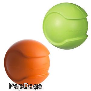 JW Pet Isqueak Bouncin Baseball Medium 2 75" Rubber Squeaker Ball Dog Squeak Toy