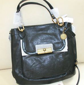 Coach 18289 Kristin Elevated Leather Large Black Zip Tote Limited Edition $698