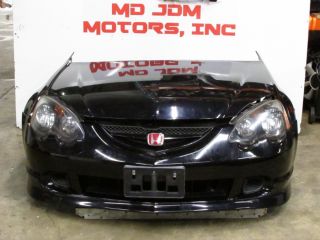 JDM Acura RSX DC5 Type R Front End Nose Cut Blk HID Headlights Bumper Lip 02 04