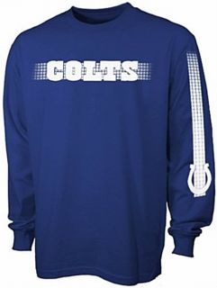 Indianapolis Colts NFL Flea Flicker Blue Long Sleeve Shirt Big Tall Sizes
