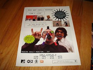 Red Hot Chili Peppers Promo Ad for 'Can'T Stop' Anthony Kiedis Flea Chad Smith