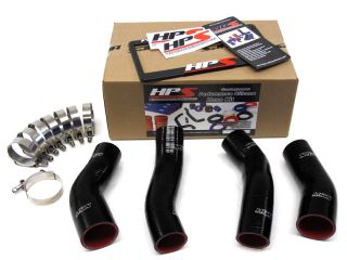HPS Silicone Intercooler Hose Kit for Nissan 90 96 300zx Twin Turbo Black Z32 95