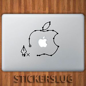 Illustrator Art Pen Tool Decal Sticker Vinyl Laptop MacBook Air Pro Apple TZ