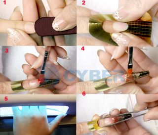 Pro Nail Art UV Gel DIY Set Manicure Tips Topcoat Glue