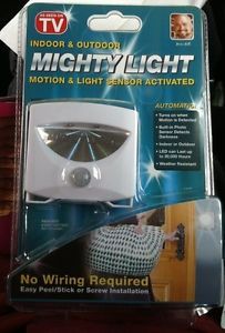 Mighty Light LED Motion Activated Sensor Indoor Outdoor as Seen on TV