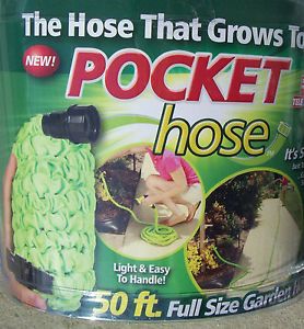 Pocket Hose Garden Hose That Grows to 50ft Light Easy to Handle as Seen on TV