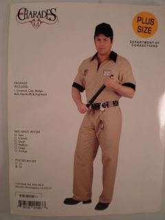 Department of Corrections Officer Prison Guard 3X Costume