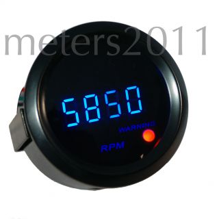 2" Digital Tachometer Blue LED Display Smoke Lens 9999