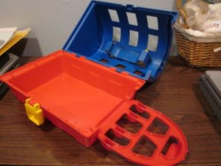 Toy Plastic Pet Carrier Cage Dog Cat Animal GUC Door on Front or Top Opens