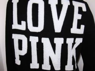Victoria's Secret Love Pink Hoodie Sherpa Fleece Sweatshirt Jacket Coat Medium
