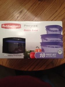 New Rubbermaid Premier 18 PC Set BPA Free Plastic Food Storage Container Purple