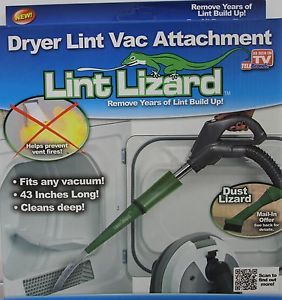 Lint Lizard as Seen on TV Dryer Vent Lint Removal Vacuum Cleaning Kit Hose Brush
