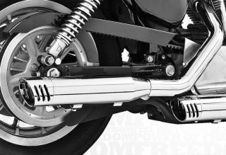 04 13 Harley Davidson Sportster XL Freedom Racing Chrome Slip on Exhausts
