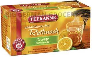 Teekanne South African Rooibos Tea Orange 20 Teabags German Tea