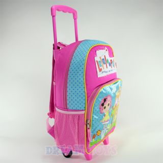 Lalaloopsy Crumbs Sugar Cookie 16" Rolling Backpack Roller Bag Girls Licensed