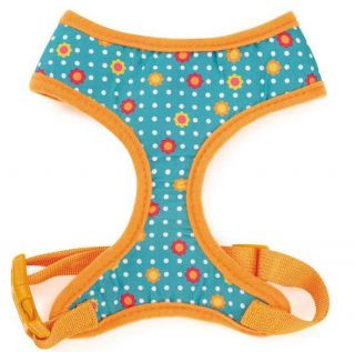 Blooming Brights Dog Harness Pet Soft East Side Collection Flower Dots