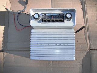 Am FM Radio Audiovox with Blaupunkt Speaker Box Old School Type Radio Ford Chevy