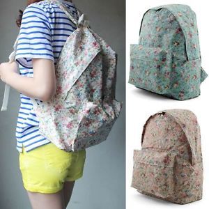 Unihood New Womens Cute Small Flower Floral Backpack Girls School Bags Backpacks