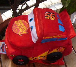 New Disney Cars Red School Bag Plush Backpacks Cute Lovely for Kids