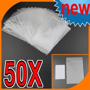 50LOT Clear Self Adhesive Seal Plastic Jewelry Gift Retail Packing Bags 9 5x14cm