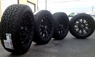 20" Black Wheels Tires Dodge Truck RAM 1500 20x9 Lonestar 20 inch Rims