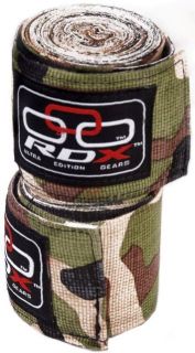 Auth RDX Green Camo Hand Wraps Bandages Boxing Gloves