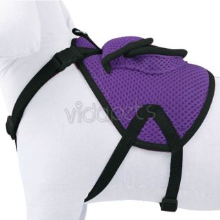 14 18" Purple Backpack Dog Harness Adjustable Comfort Wrap Pet Collar Small