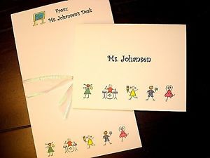 Personalized Stationery Gift Set Notepad Thank You Note Cards Teacher Gift